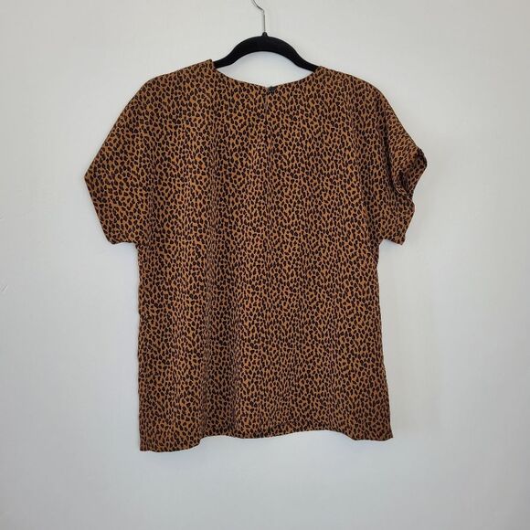 Vintage Requirements Animal Print Blouse Cheetah Size Medium Chic Career Office - Picture 7 of 9